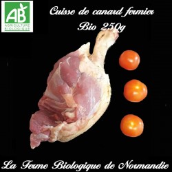 succulente cuisse de canard fermier bio poids 250g en direct du producteur la ferme biologique de Normandie.