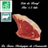 savoureuse cote de boeuf d'herbe bio poids 1,5 kilo en direct du producteur la ferme biologique de Normandie.