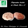 Succulente préparation hachée de dinde bio,  250g 2 pîèces, en direct du producteur, la ferme biologique de Normandie.