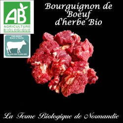 Sublime bourguignon de boeuf d'herbe bio, 500g, en direct du producteur , laferme biologique de Normandie.