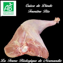 Succulente cuisse de dinde fermière bio poids 1,1 kilo