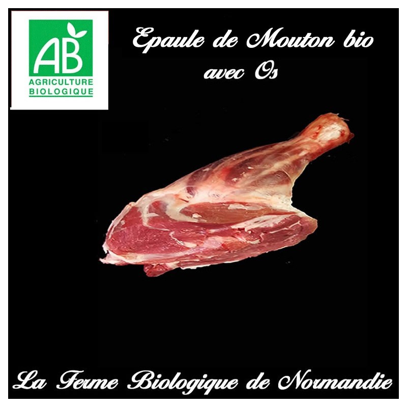 Succulente épaule de mouton bio avec os, poids 800g