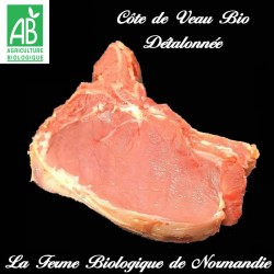cote de veau première sans talon 300g en direct du producteur, la ferme biologique de Normandie.