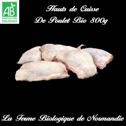 Hauts de cuisse de poulet bio fermier poids 800g