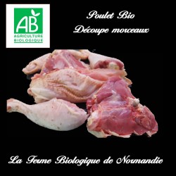 Savoureux poulet bio découpe morceaux poids 1,7 kilo