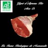 Savoureux gigot d'agneau bio avec os , 1,2 kilos à rôtir